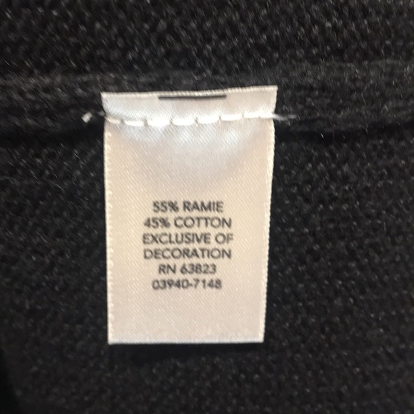 CJ Banks Black Festive Vest with Gold and White Accents - Picture 7 of 8